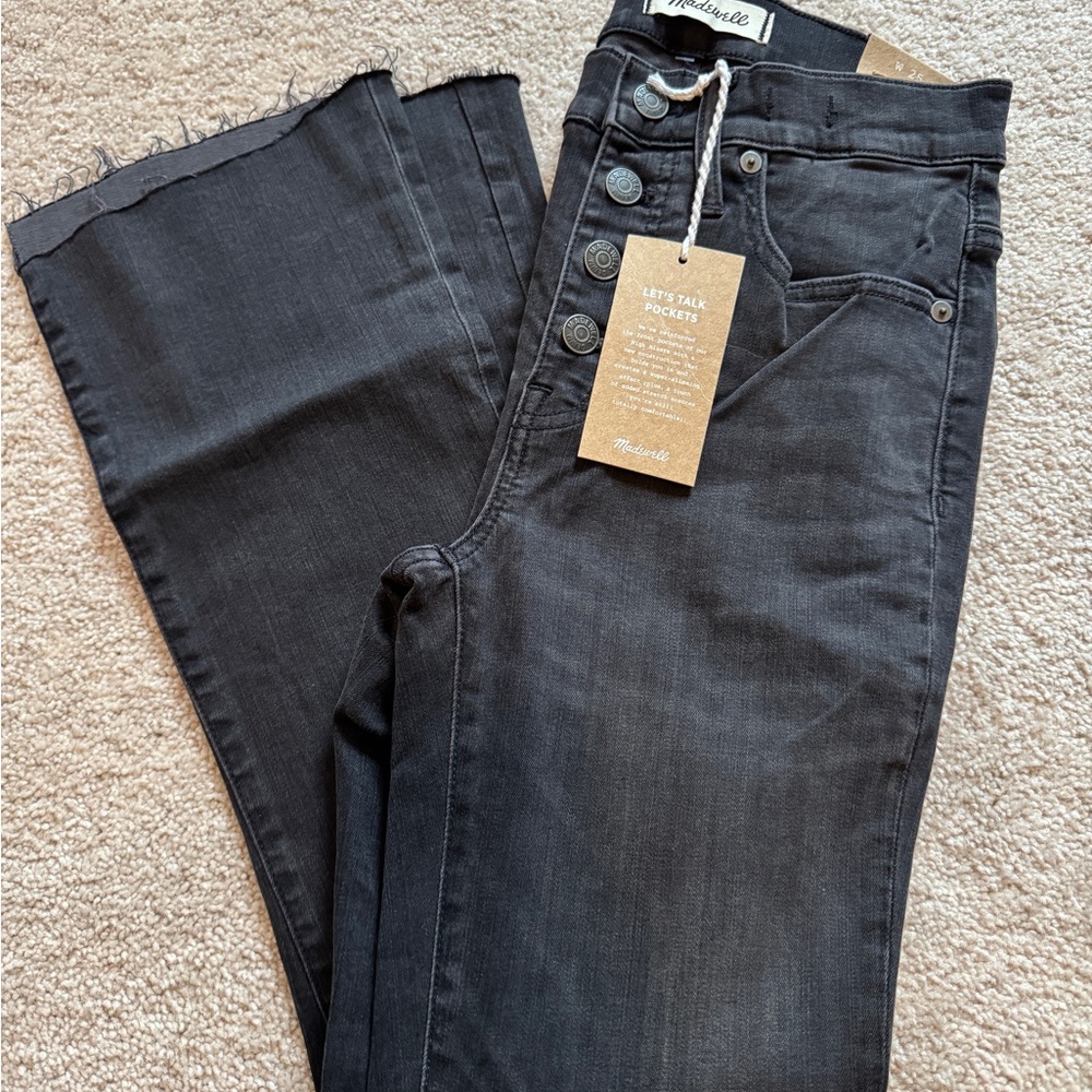 Madewell Women's button fly Cali Demi Boot 25, NWT